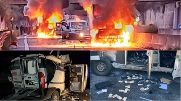 Assalto a portavalori sulla Aurelia: esplosioni, fiamme e spari. Banditi in fuga con oltre 3 milioni