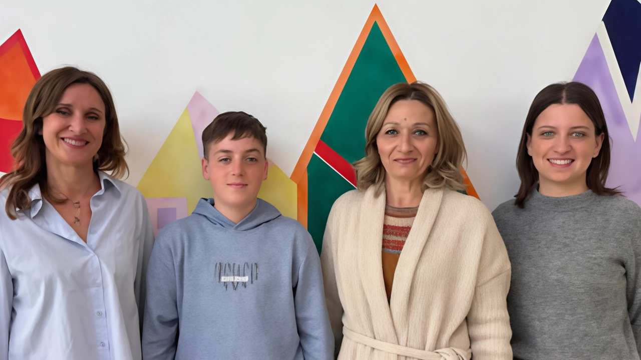 La professoressa Giovanna Giovani, Francesco Griffini, la Dirigente di Soci e l’Assessora Vittoria Valentini