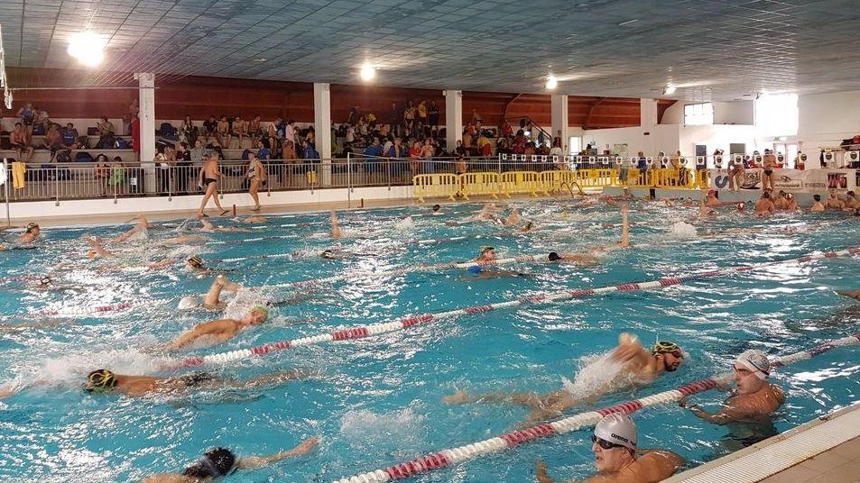 Tecnici e addetti ai lavori impegnati in un sopralluogo alla piscina comunale coperta del Bernino dopo il parziale distacco di una ventola di areazione Tecnici e addetti ai lavori impegnati in un sopralluogo alla piscina comunale coperta del Bernino dopo il parziale distacco di una ventola di areazione