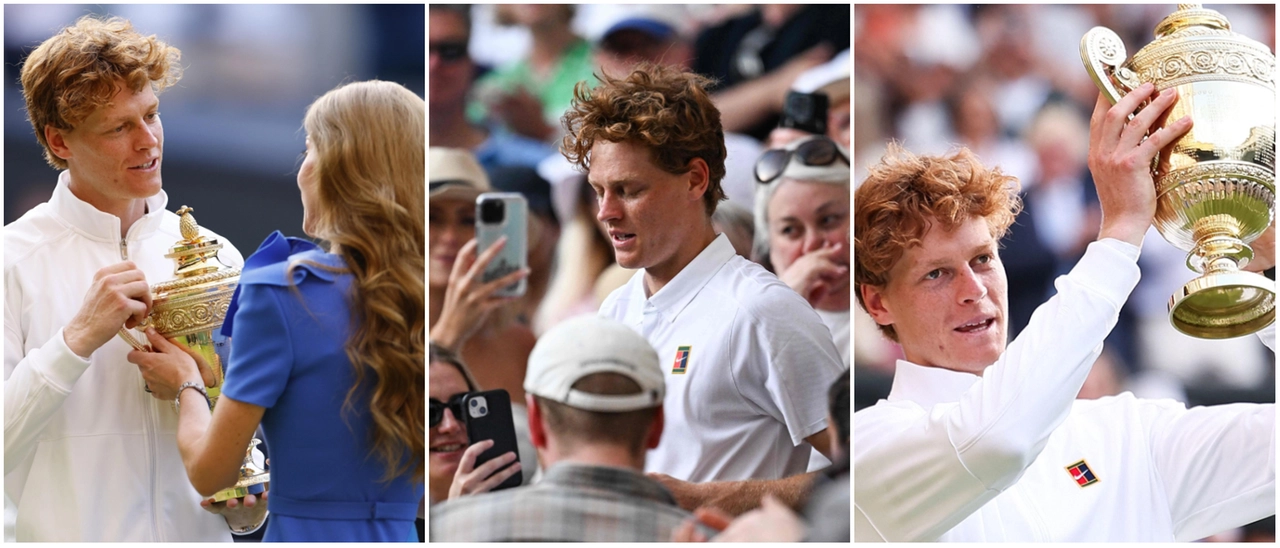 Sinner nella storia: trionfa a Wimbledon, è la prima volta di un italiano. Alcaraz battuto in 4 set. Jannik riceve tra gli applausi la coppa da Kate