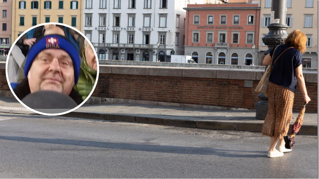 Il luogo dove è avvenuto l'incidente. A sinistra la vittima Luca Franceschi, 62 anni Il luogo dove è avvenuto l'incidente. A sinistra la vittima Luca Franceschi, 62 anni