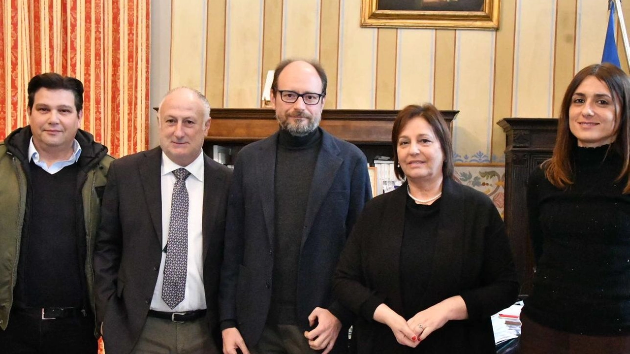 Da sinistra Tenerani, Lorenzetti, Amorese, Tongiani e Bugliani (. foto Nizza Da sinistra Tenerani, Lorenzetti, Amorese, Tongiani e Bugliani (. foto Nizza