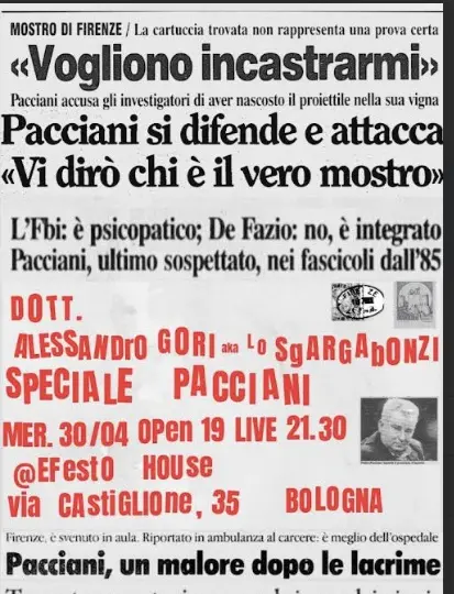 “Lo Sgargabonzi”: lo speciale Pacciani