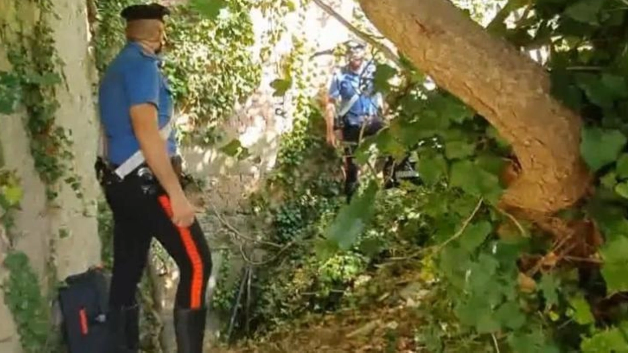 Il luogo del ritrovamento del cadavere nel 2021