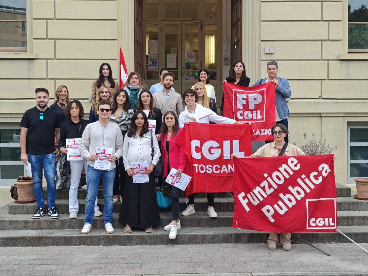 sciopero e manifestazione dei precari pnrr della giustizia