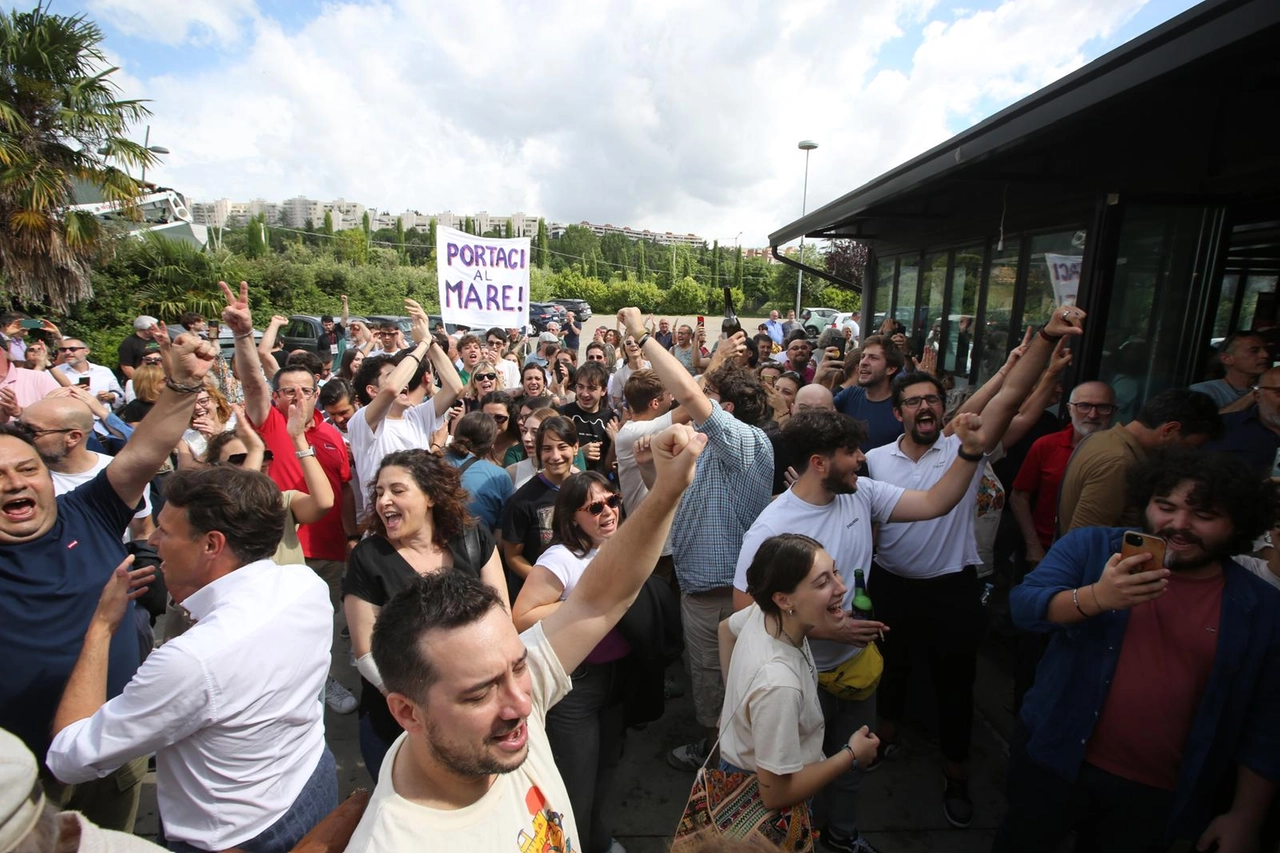 Festa al comitato di Vittoria Ferdinandi (foto Crocchioni)