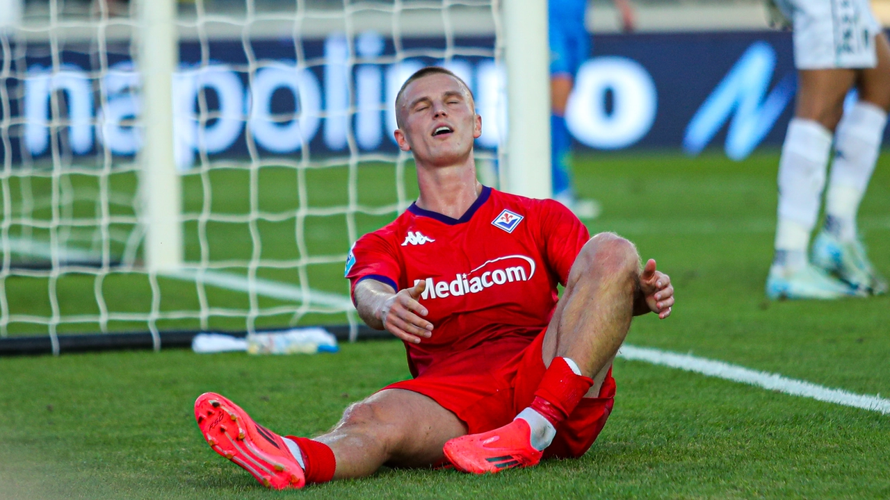 Gudmundsson in campo al "Castellani" di Empoli (foto Germogli)