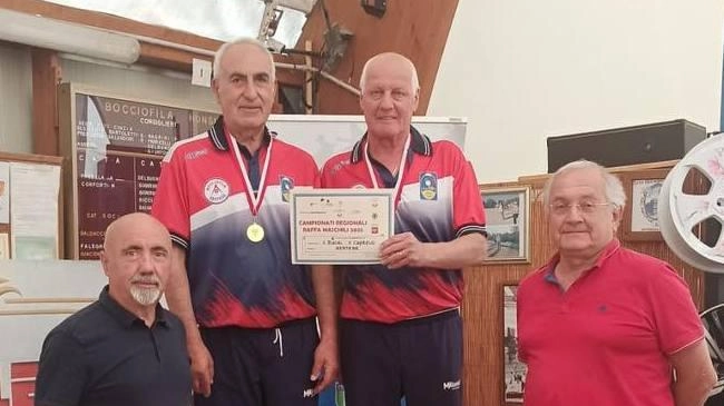 La coppia vincitrice della Bocciofila Sestese Silvano Baldi-Vito Capezio La coppia vincitrice della Bocciofila Sestese Silvano Baldi-Vito Capezio