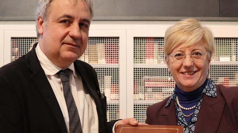 La presidente dell’Ente Boccaccio Giovanna Frosini con il vice Maurizio Fiorilla