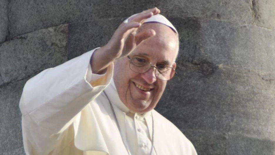 La mattina del 10 novembre del 2015 il Papa sul pulpito di Donatello