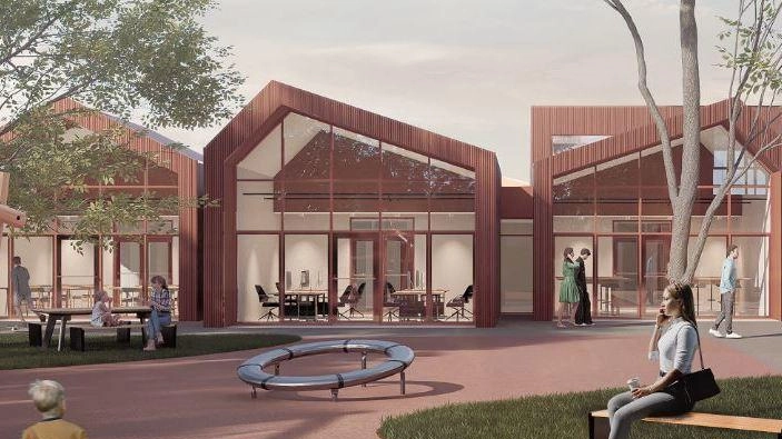 In anteprima il rendering del campus che sorgerà al Terrafino In anteprima il rendering del campus che sorgerà al Terrafino