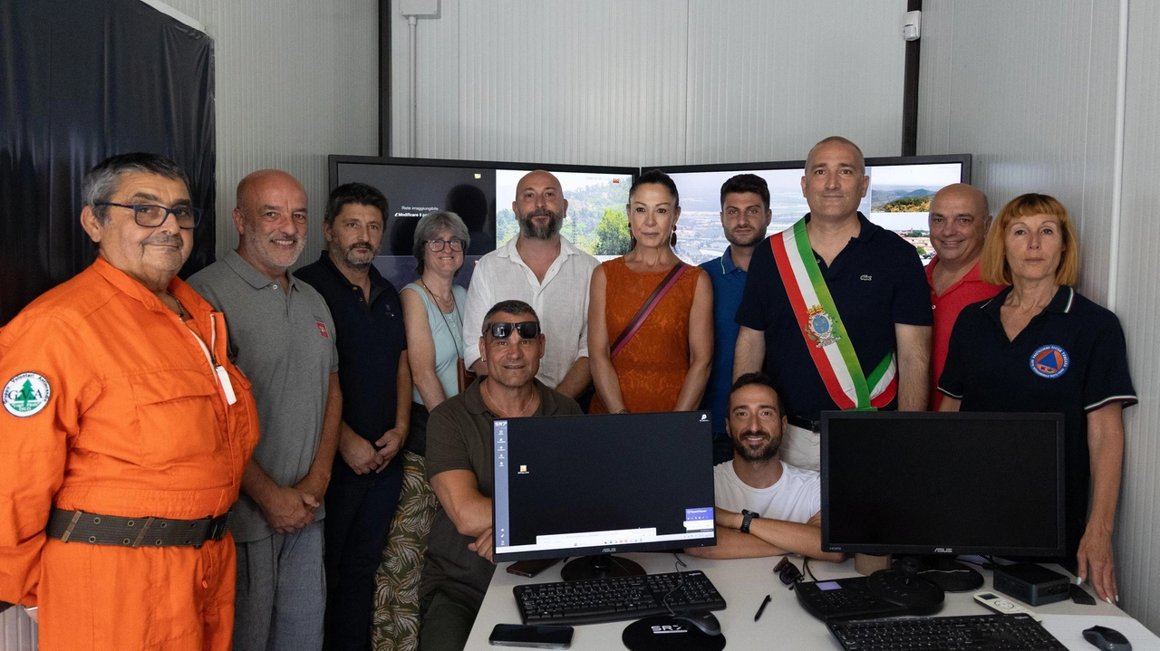 L’inaugurazione dell’impianto nella sala intercomunale Aib di Calci L’inaugurazione dell’impianto nella sala intercomunale Aib di Calci