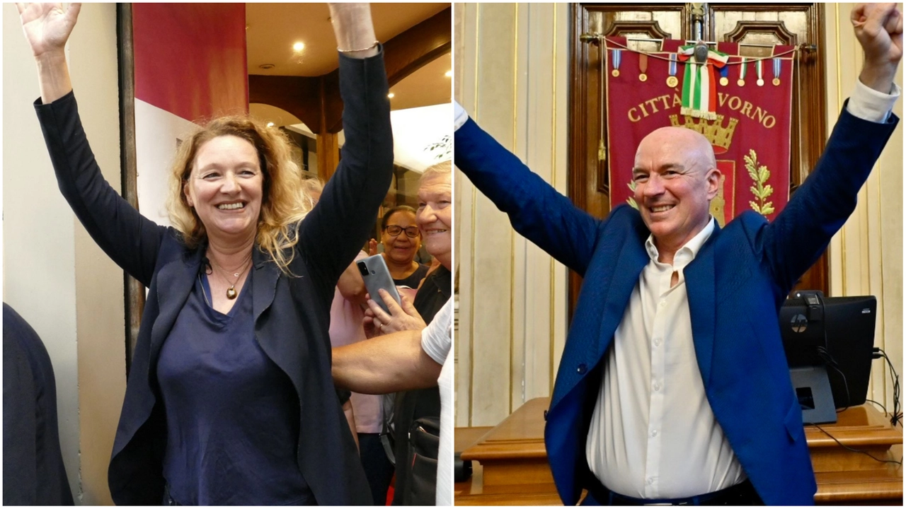 La sindaca di Prato Ilaria Bugetti (Foto Attalmi) e il sindaco di Livorno Luca Salvetti (Foto Novi)