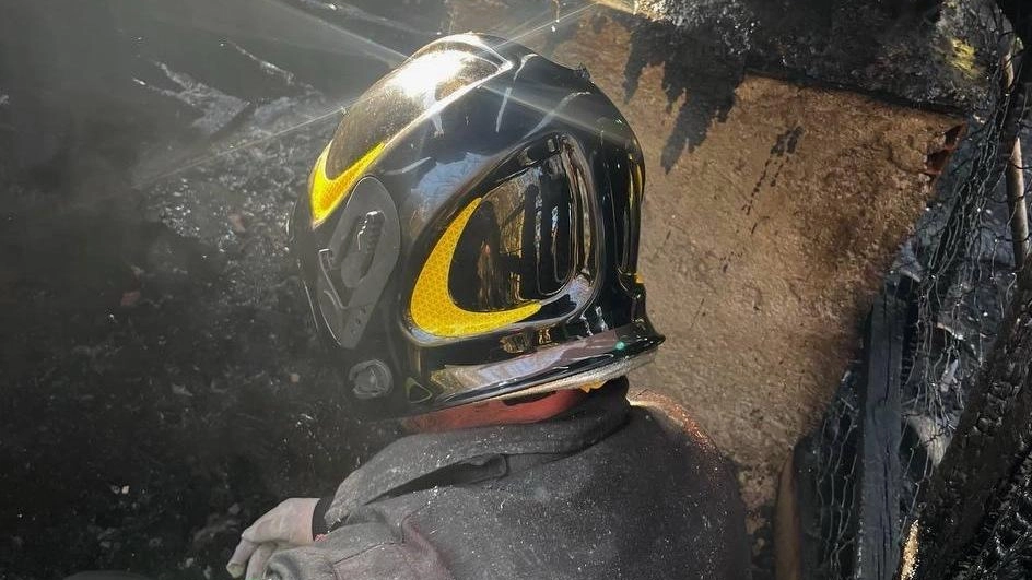 L’incendio. è stato domato dai vigili del fuoco di Terni