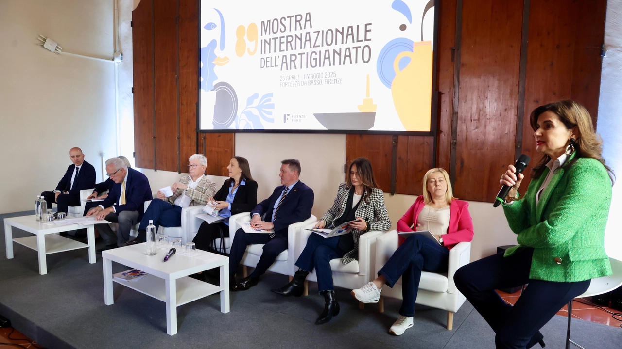 La presentazione della Mosdtra dell'Artigianato di Firenze. (Foto Gianluca Moggi/ NewPressPhoto)