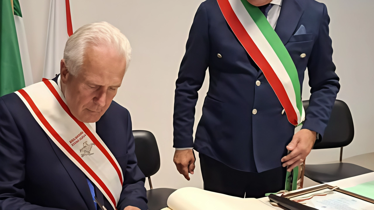 Il presidente della Regione Toscana, Eugenio Giani, è stato nominato cittadino onorario di Sestino per il suo impegno nel territorio e la sua vicinanza alla comunità. La cerimonia è stata celebrata durante la presentazione di una pubblicazione su Cosimo I de' Medici. Il presidente della Regione Toscana, Eugenio Giani, è stato nominato cittadino onorario di Sestino per il suo impegno nel territorio e la sua vicinanza alla comunità. La cerimonia è stata celebrata durante la presentazione di una pubblicazione su Cosimo I de' Medici.