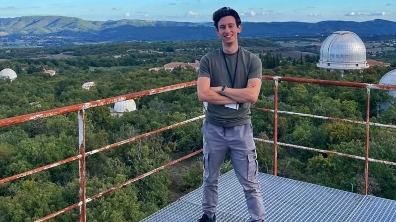 Francesco Maio ad un osservatorio nel sud della Provenza