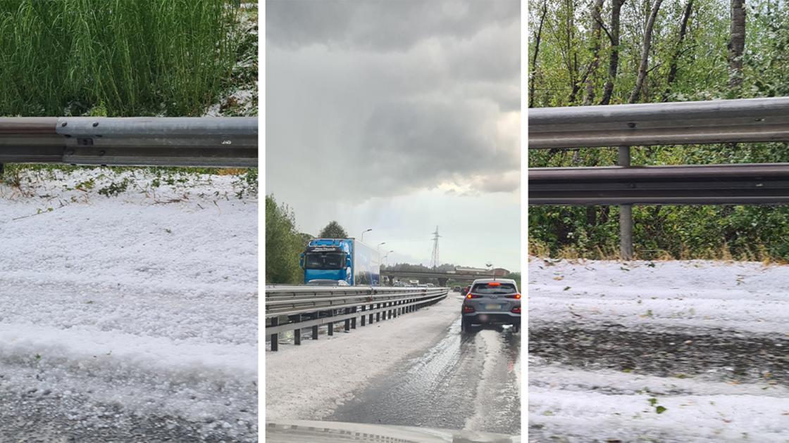 Violenta grandinata in FiPiLi, auto ferme. E a Siena le strade diventano fiumi Violenta grandinata in FiPiLi, auto ferme. E a Siena le strade diventano fiumi