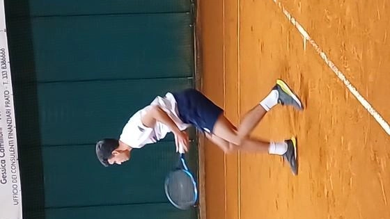 Gabriele Bonechi durante il match di domenica mattina Gabriele Bonechi durante il match di domenica mattina
