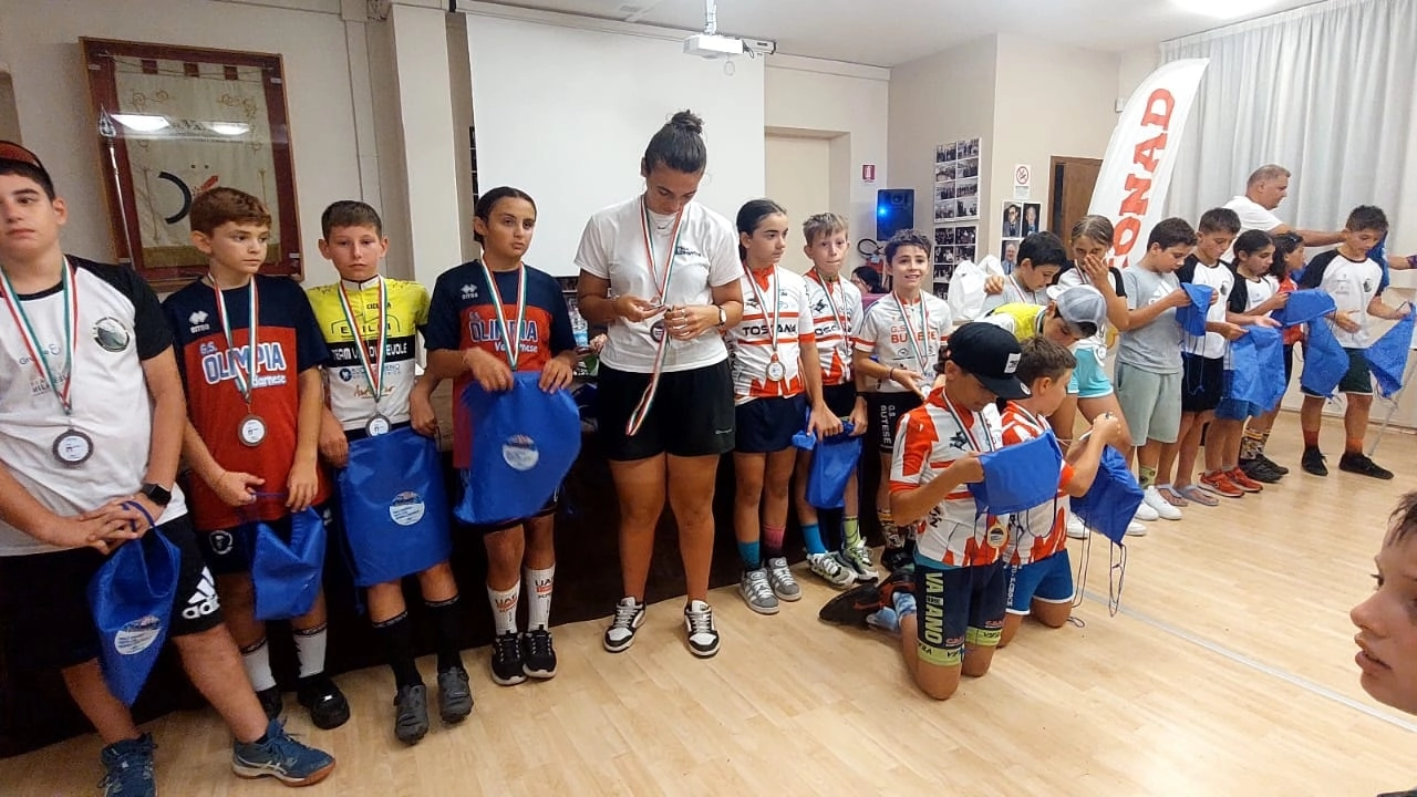 I giovanissimi alla cerimonia di premiazione