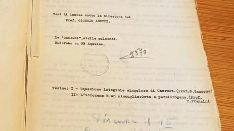 Tesi di Margherita Hack della biblioteca Inaf