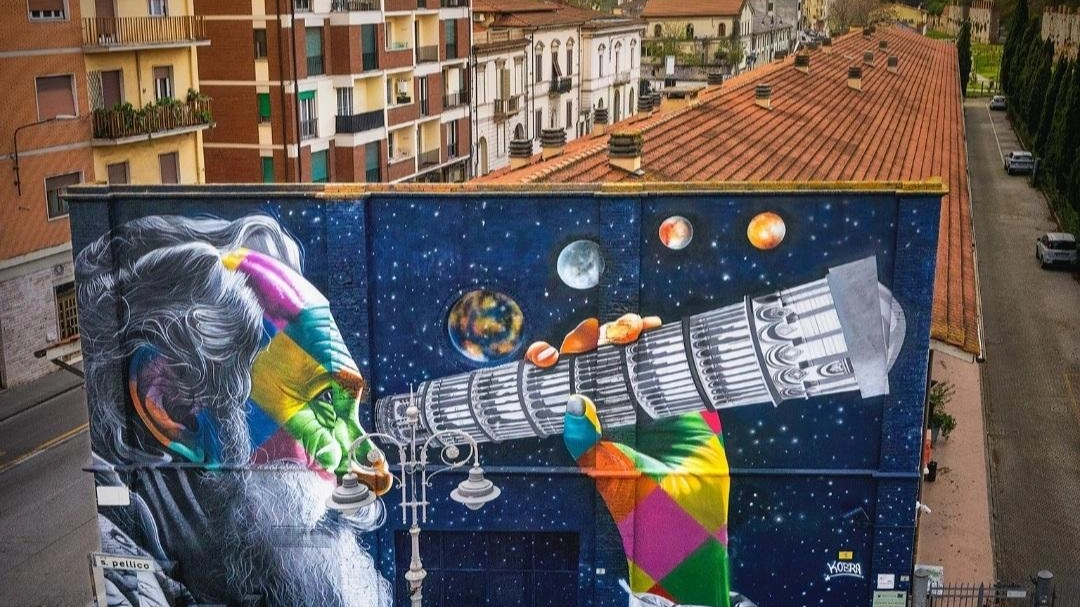 Una delle opere murali Una delle opere murali