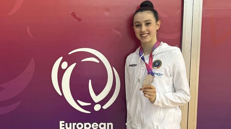 Ginevra Bindi argento con la Nazionale italiana di ginnastica ritmica alla European Cup