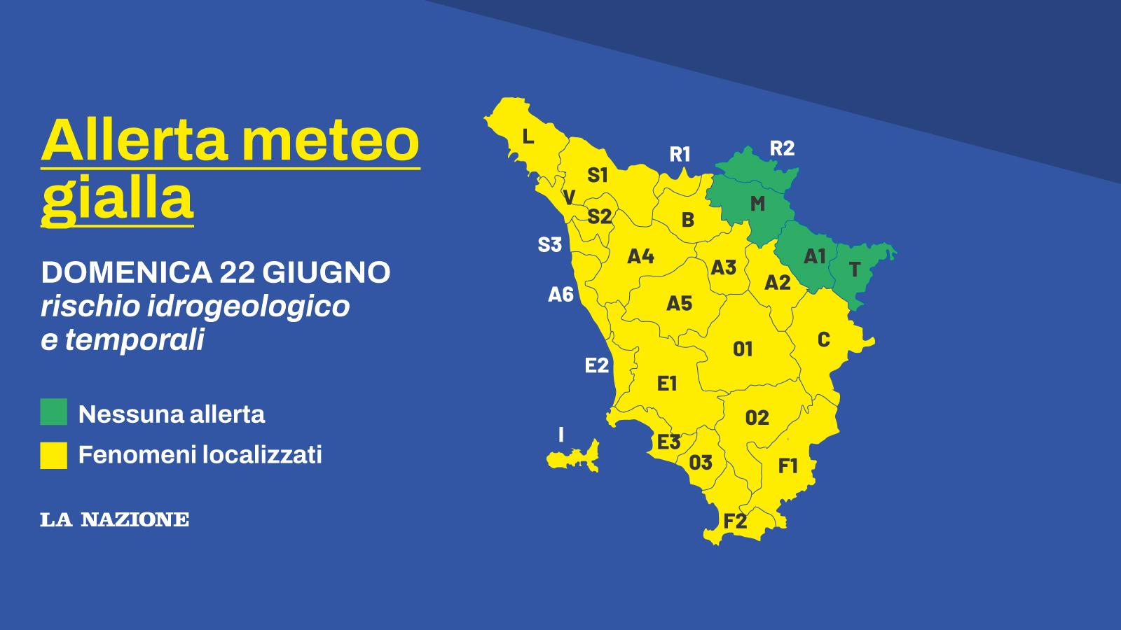 Allerta meteo in Toscana, temporali forti e vento nella notte Allerta meteo in Toscana, temporali forti e vento nella notte