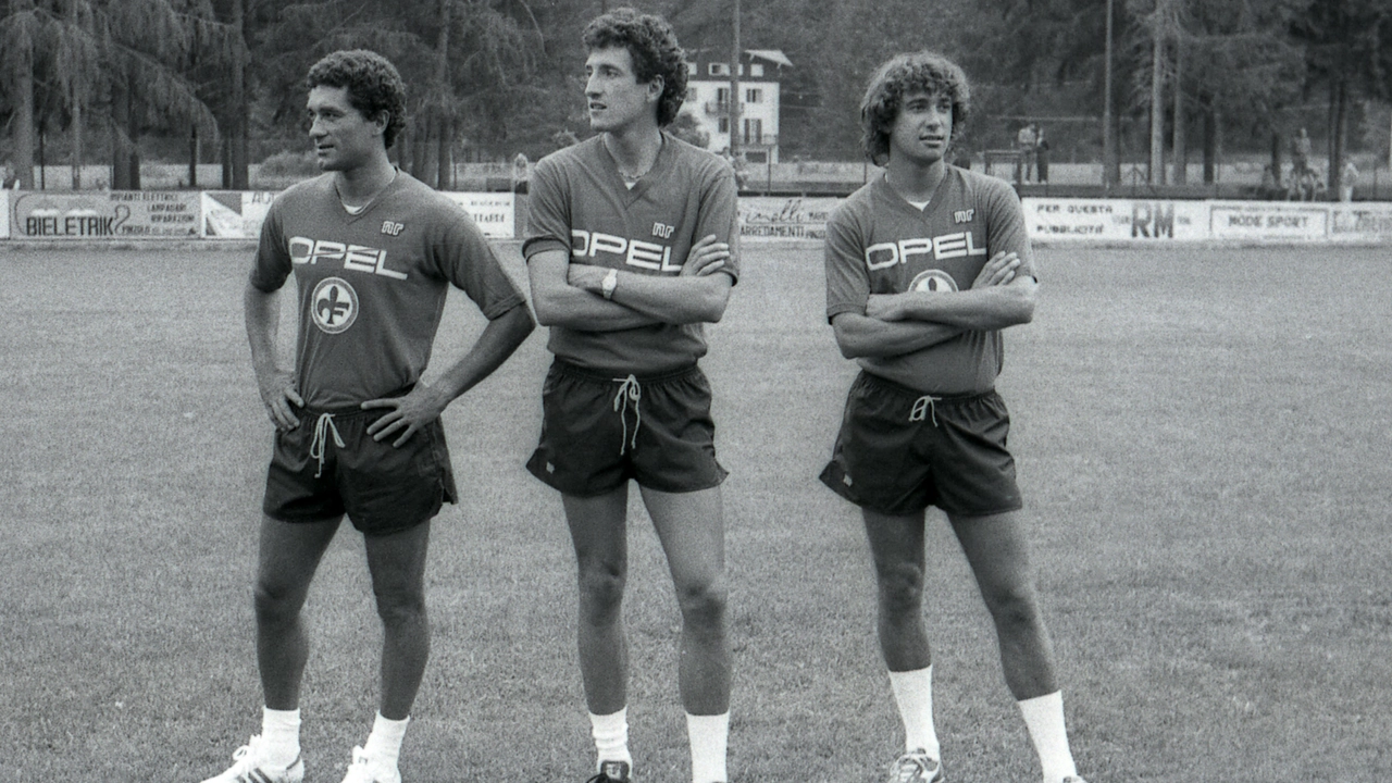 Una foto di Giovanni Galli in ritiro insieme a Celeste Pin e Claudio Gentile. L’ex portiere viola era ancora in contatto con Pin (foto Ag. Aldo Liverani Sas)