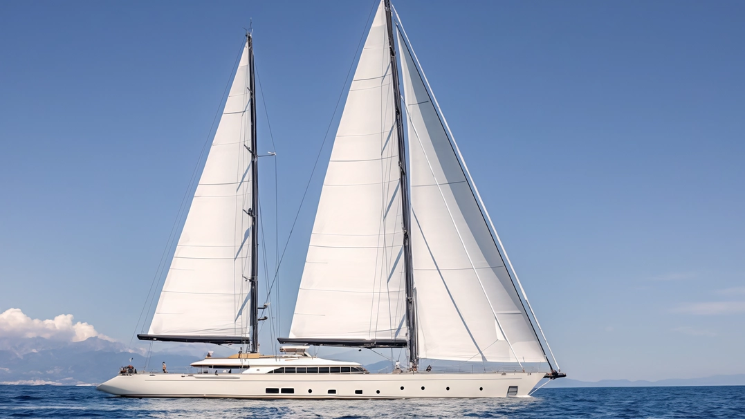 La barca a vela. con due alberi. del brand Perini Navi di The Italian Sea Group