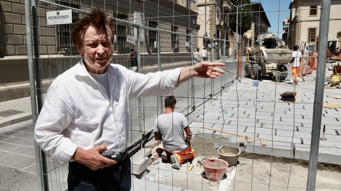 Un’immagine che mostra i cantieri di piazza San Marco Un’immagine che mostra i cantieri di piazza San Marco