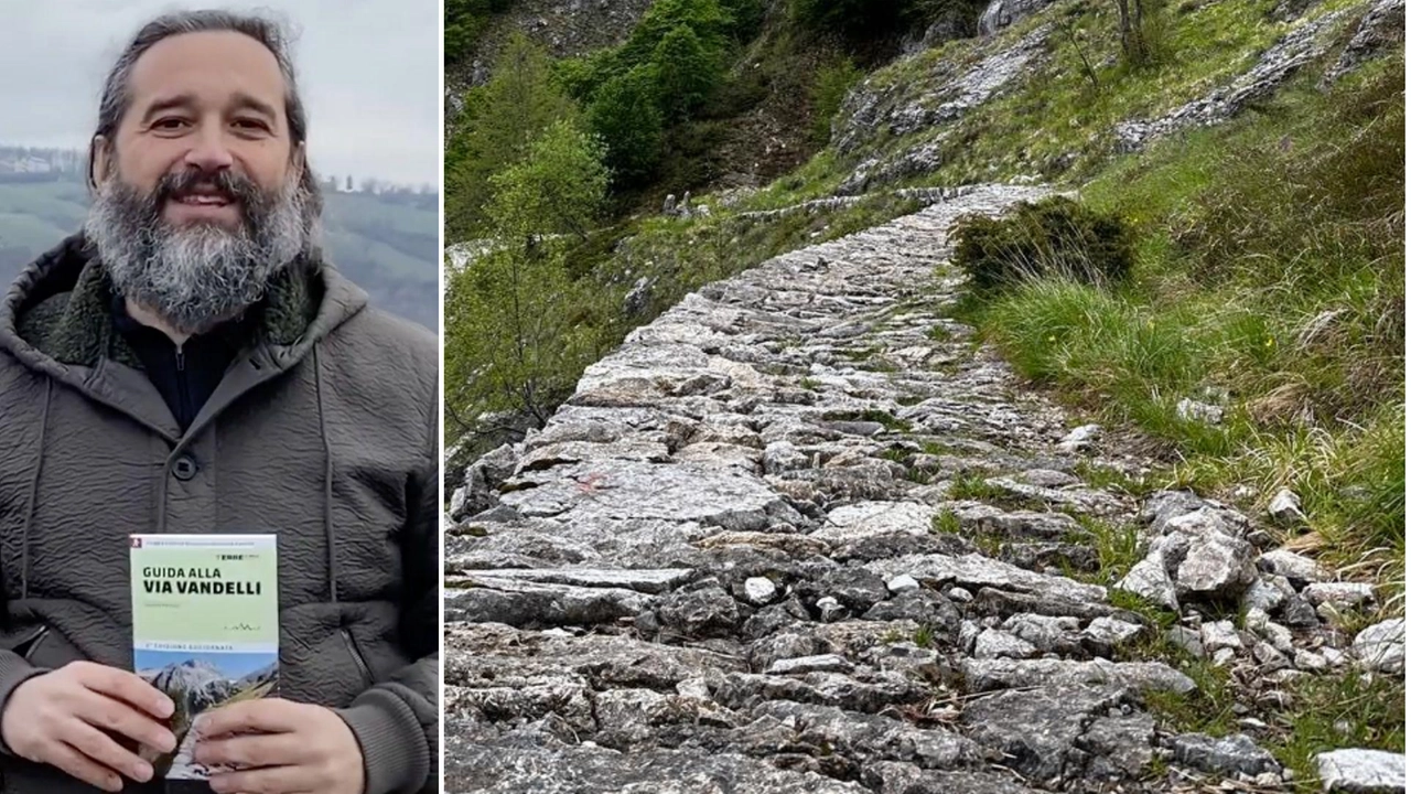 Giulio Ferrari e un tratto della Via Vandelli Giulio Ferrari e un tratto della Via Vandelli