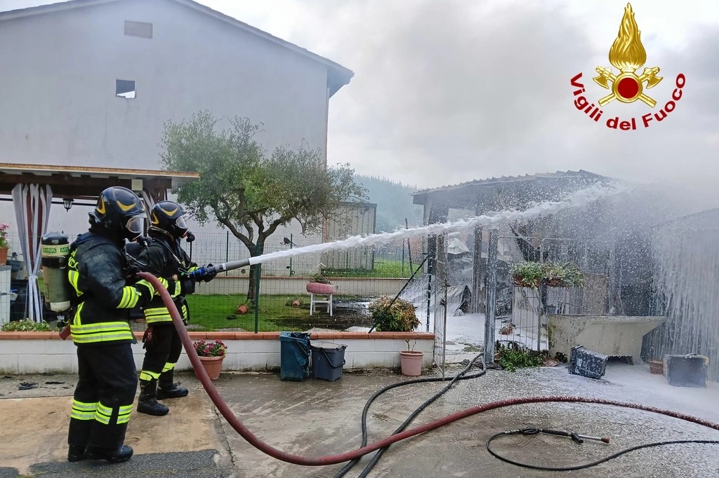 I vigili del fuoco in azione