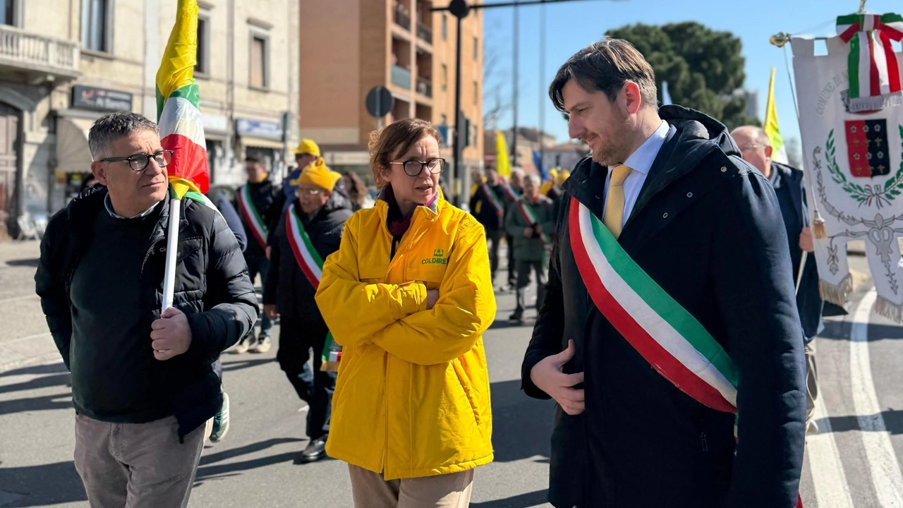 Il sindaco di San Casciano Roberto Ciappi,. tra i. partecipanti alla. manifestazione di Parma organizzata dalla Coldiretti
