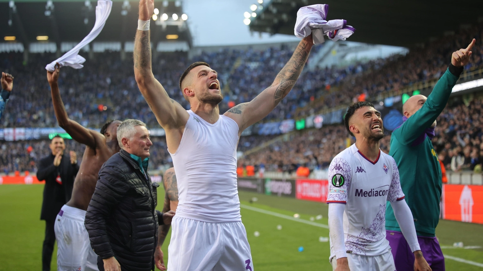 Il tecnico della Fiorentina è raggiante nel dopo partita. La sua squadra andrà a giocare un'altra finale il prossimo 29 maggio ad Atene