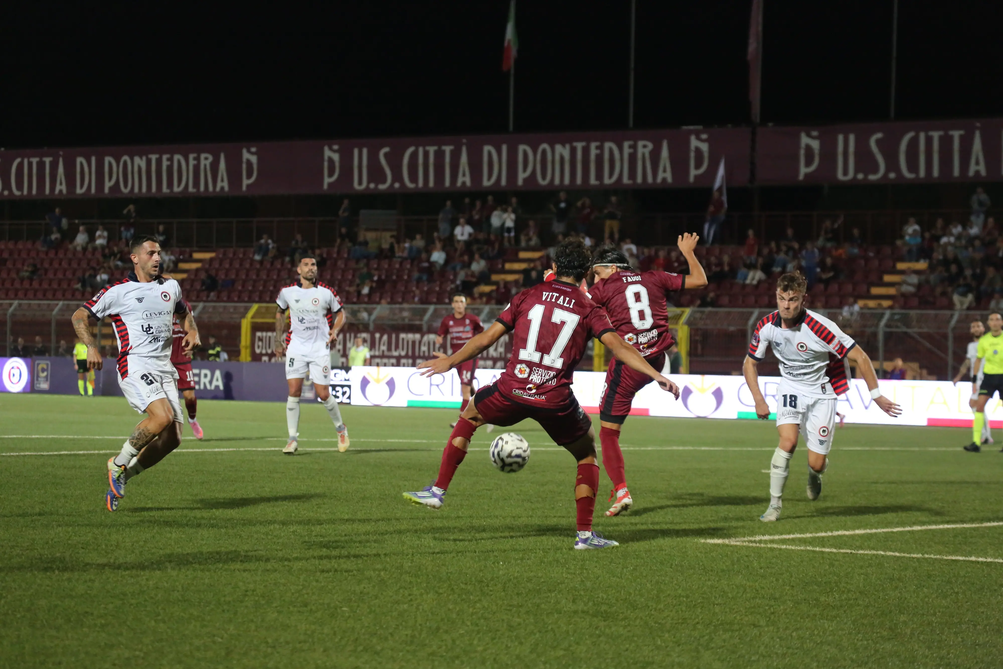 Pontedera, lezione pesantissima: ko 0-4 in casa contro il Campobasso