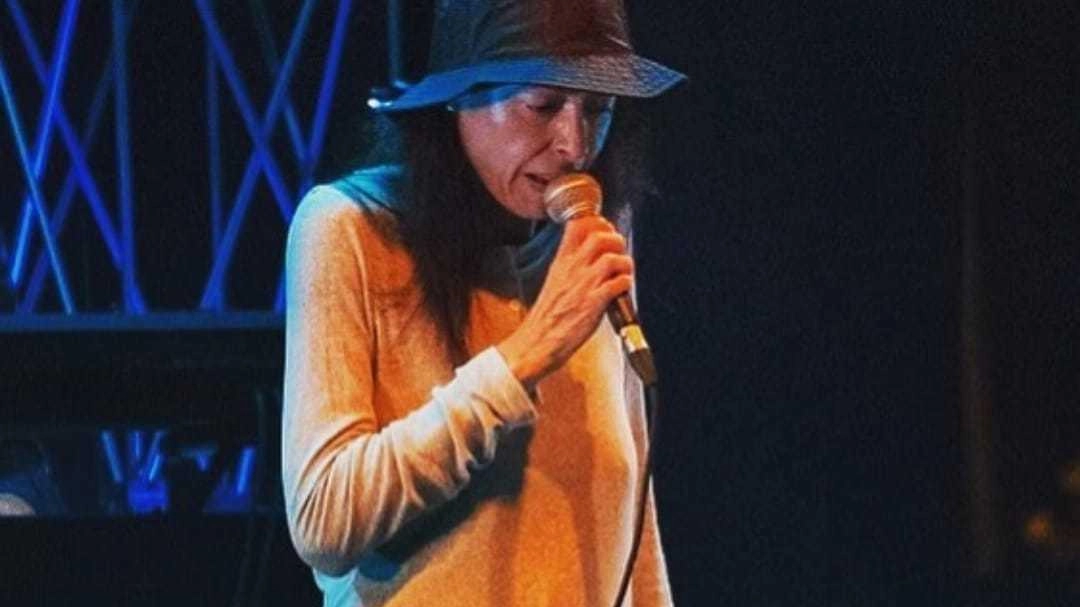 La cantante Gerardina Trovato sul palco La cantante Gerardina Trovato sul palco