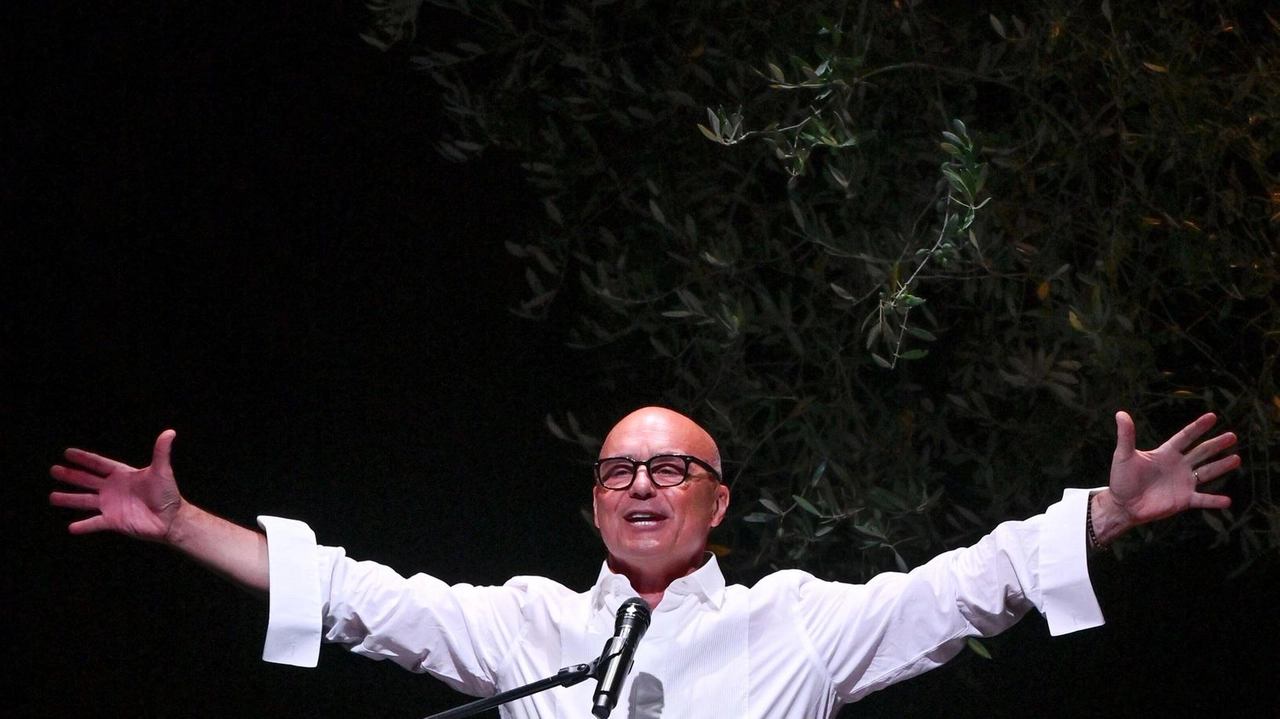 Luca Zingaretti durante la messa in scena di «Autodifesa di Caino» Luca Zingaretti durante la messa in scena di «Autodifesa di Caino»