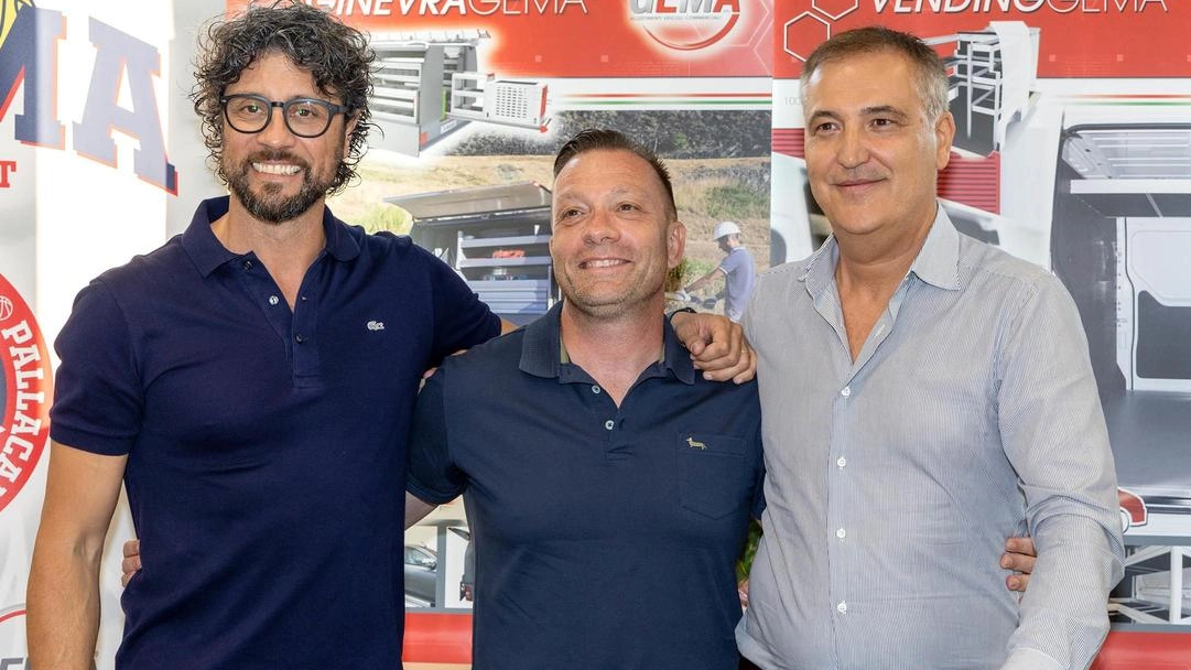 La Pallacanestro Montecatini: da sinistra Meini, Moricci e Lulli (Goiorani) La Pallacanestro Montecatini: da sinistra Meini, Moricci e Lulli (Goiorani)