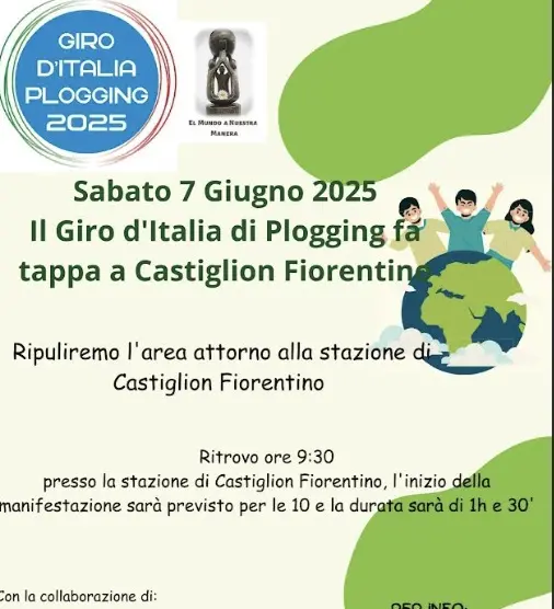 “Il Giro d’Italia plogging” arriva a Castiglion Fiorentino