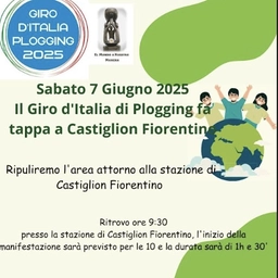 “Il Giro d’Italia plogging” arriva a Castiglion Fiorentino
