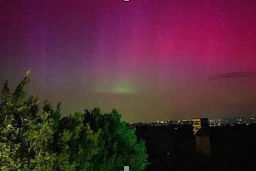 L'aurora boreale a Casole d'Elsa