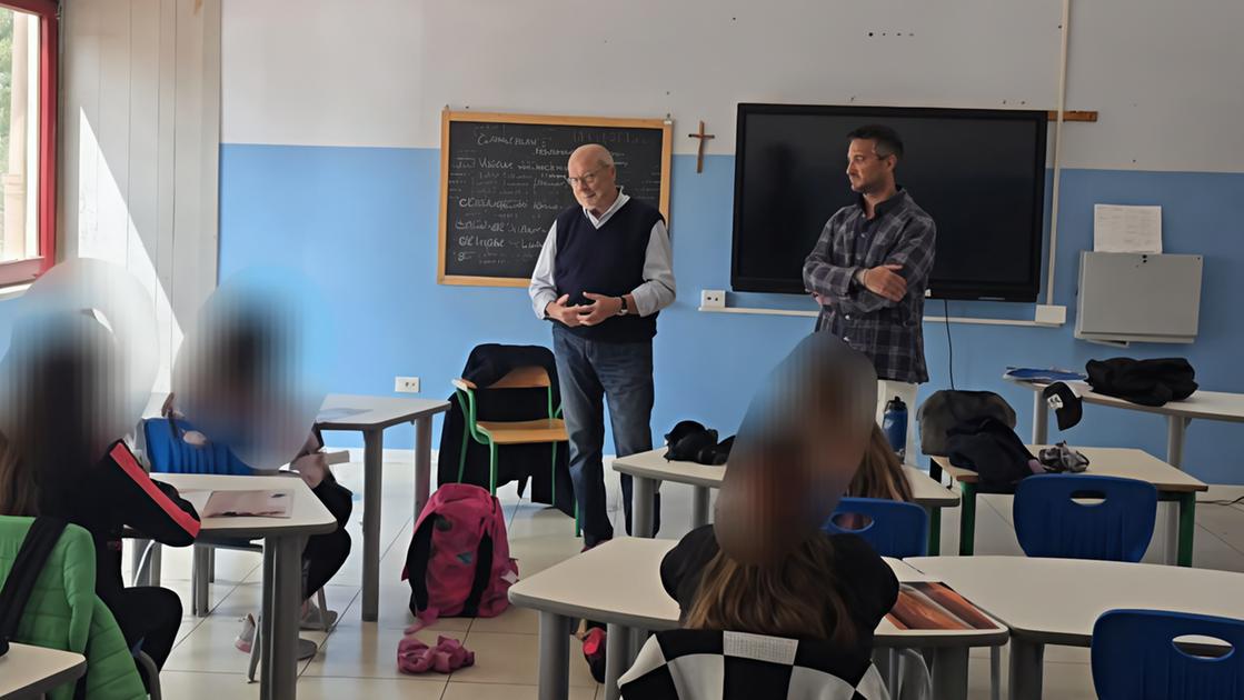 conciatori ospiti in classe alla carducci