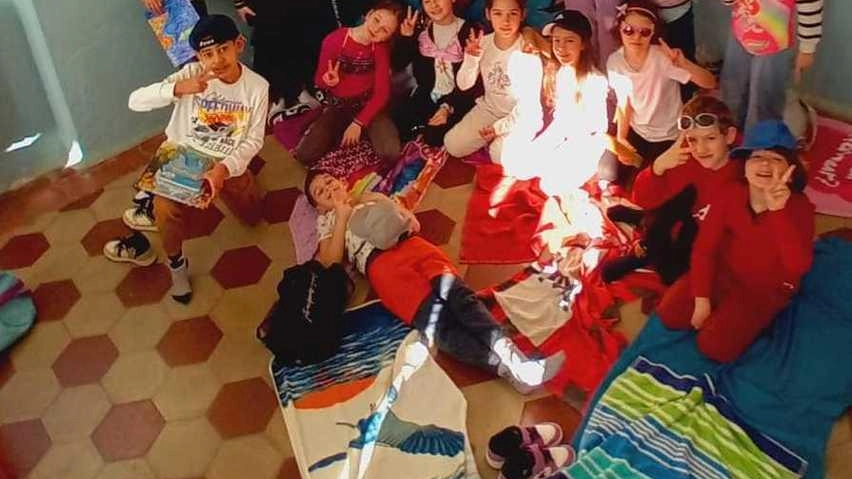 Un momento del bellissimo viaggio dei bambini della «Oberdan»