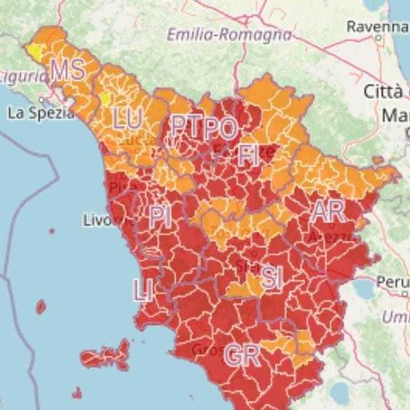Incendi: allerta rossa su tutta la provincia Incendi: allerta rossa su tutta la provincia