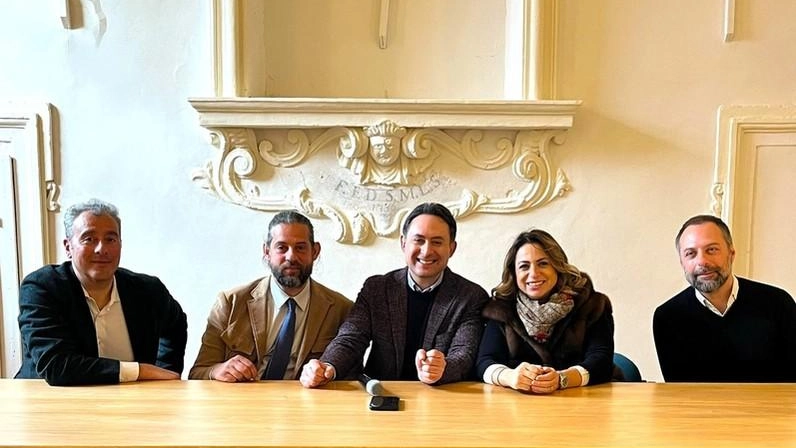 I rappresentanti di Cna e Confartigianato assieme al sindaco Alessandro Polcri
