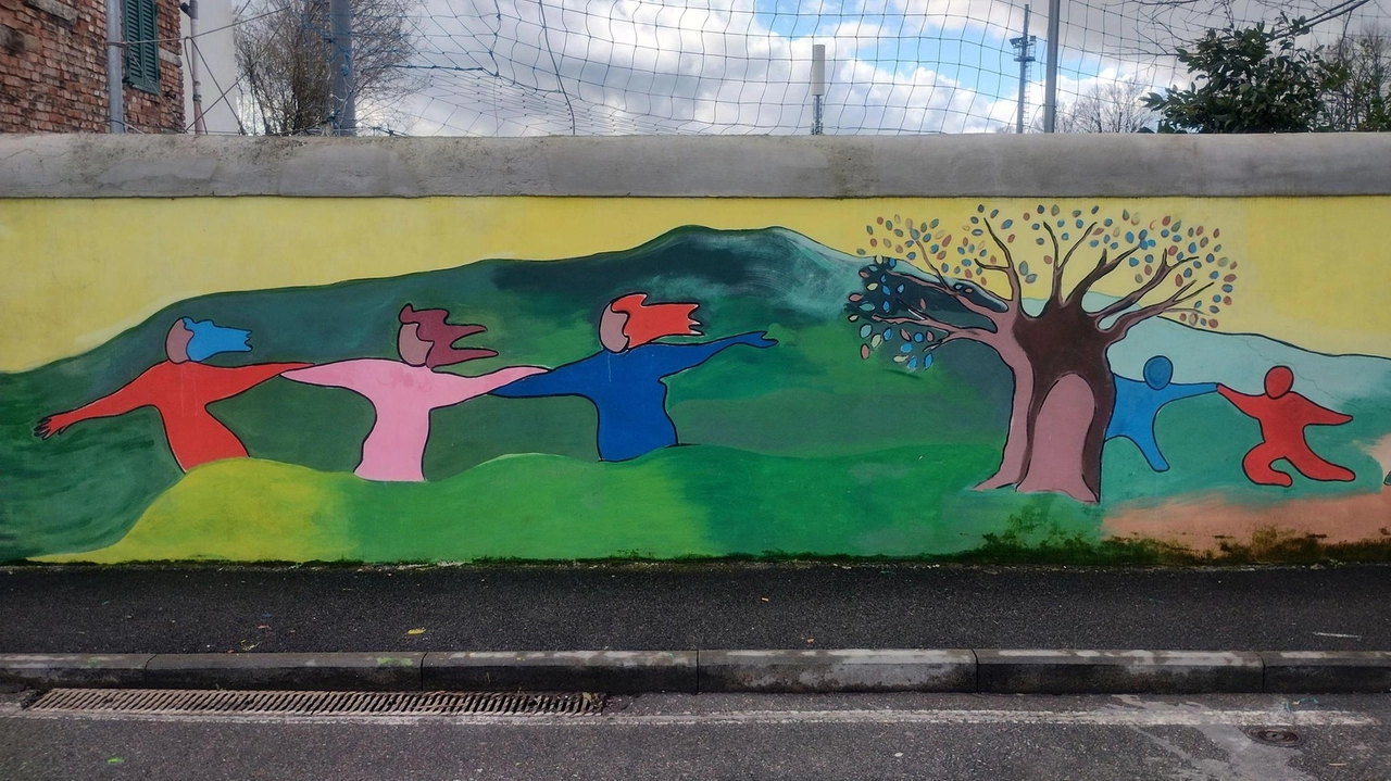 L’opera realizzata dagli studenti. della Melani nella loro scuola L’opera realizzata dagli studenti. della Melani nella loro scuola