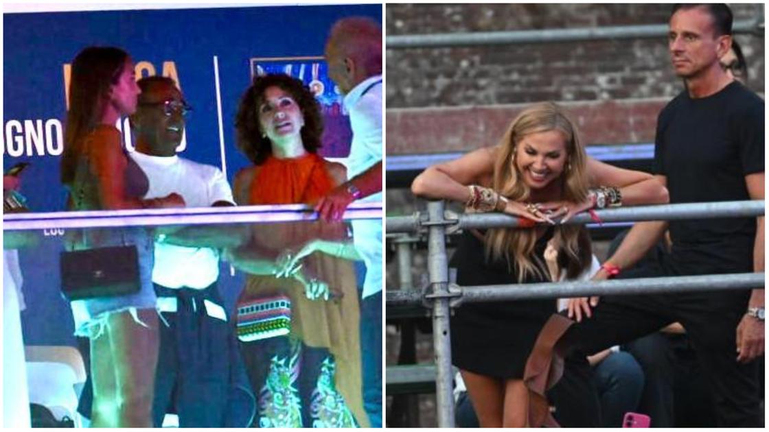 Anche i vip per Jennifer Lopez: Carlo Conti e Federica Panicucci al concerto di Lucca