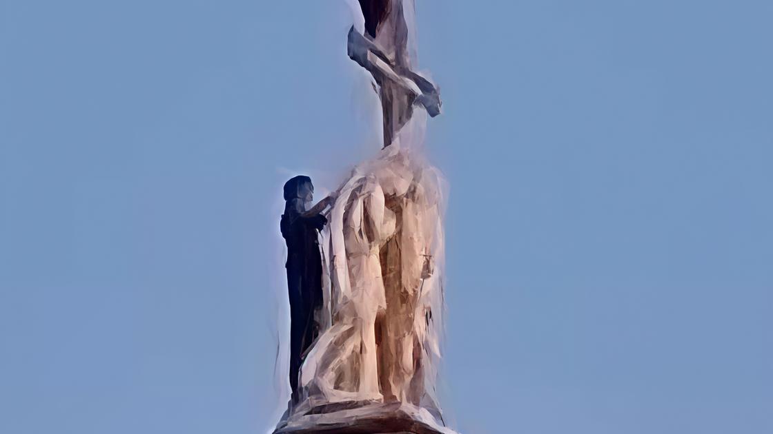 Arrampicati sulla facciata di Santa Croce: "Nessun danno alla basilica, indagini in corso" Arrampicati sulla facciata di Santa Croce: "Nessun danno alla basilica, indagini in corso"