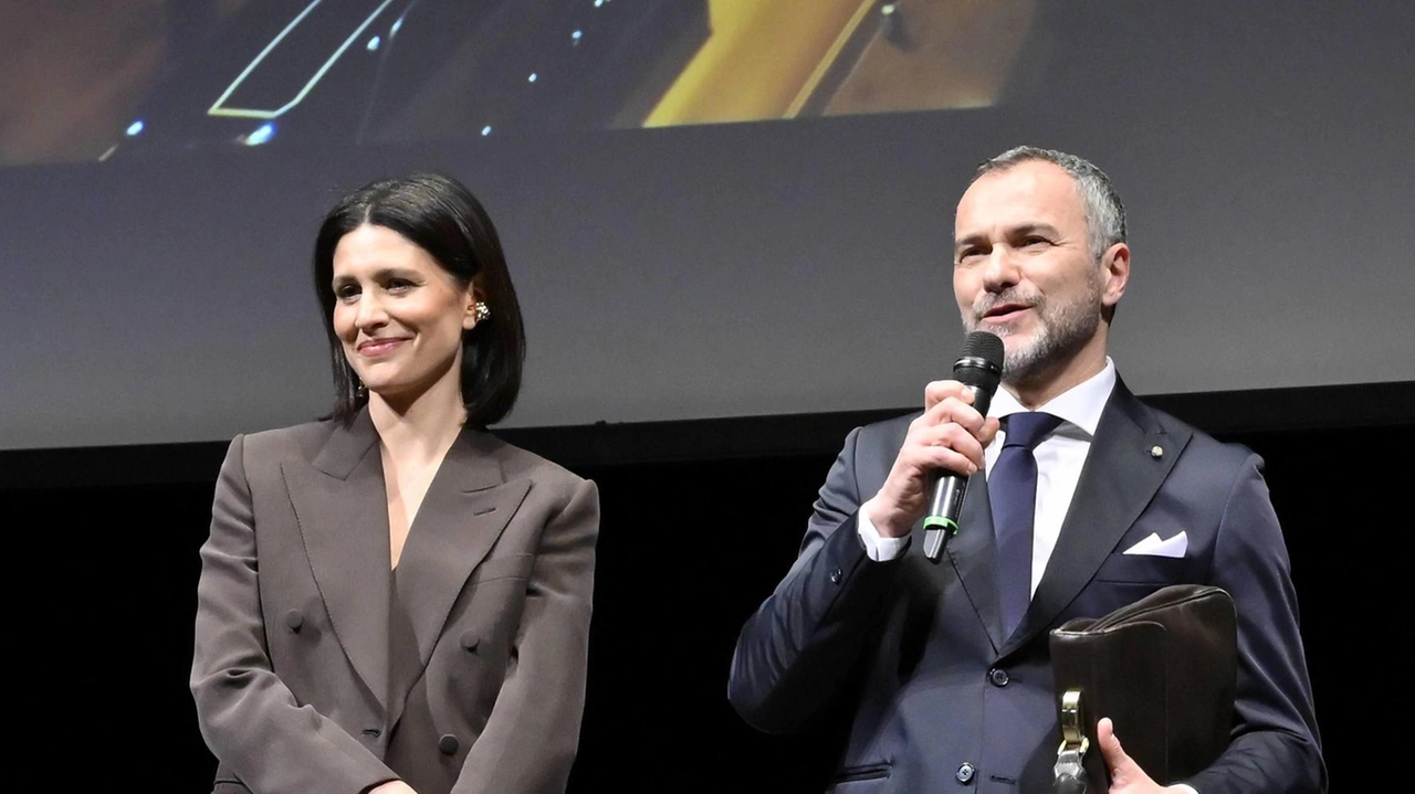 Massimiliano Gallo e Giulia Bevilacqua alla presentazione dell’evento Screenings di Rai Com che c’è stato a Spoleto nei giorni scorsi